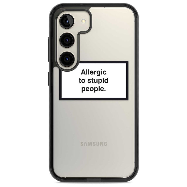 Allergic to stupid people Phone Case Samsung S22 / Black Impact Case,Samsung S23 / Black Impact Case Blanc Space