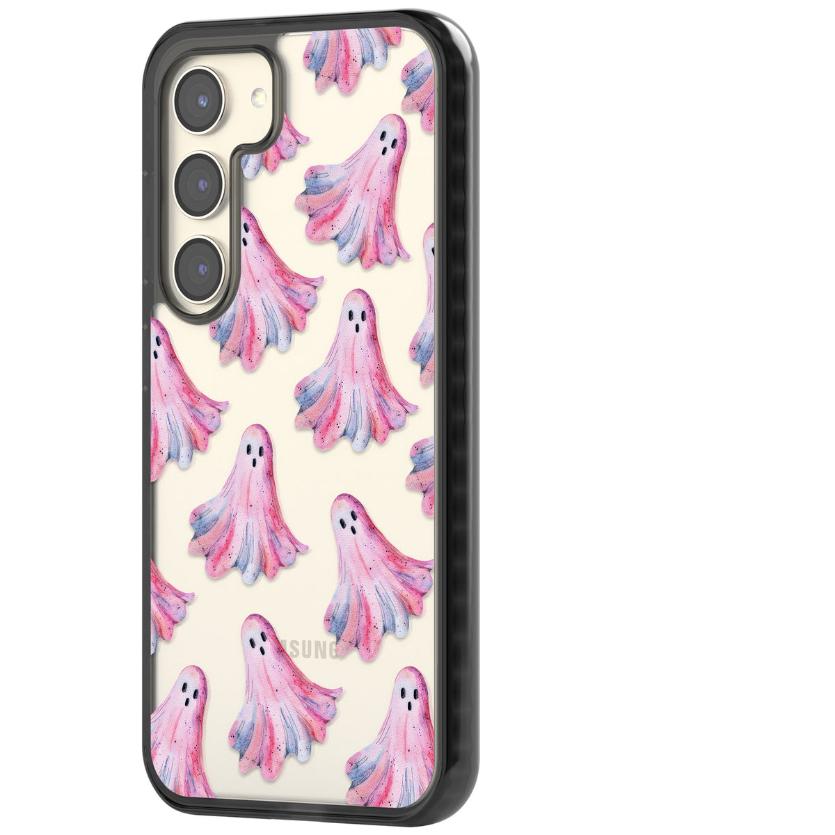 Pink Ghosts Samsung S22 / Samsung S22 Plus / Samsung S23 / Samsung S23 Plus / Samsung S24 / Samsung S24 Plus Impact Black Phone Case side