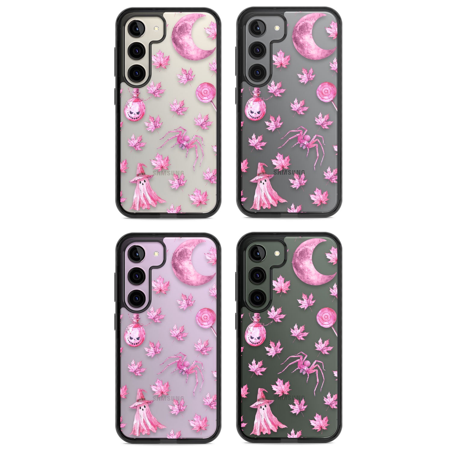 Pink Moon & Maple Impact Phone Case for Samsung Galaxy S24, Samsung Galaxy S23, Samsung Galaxy S22
