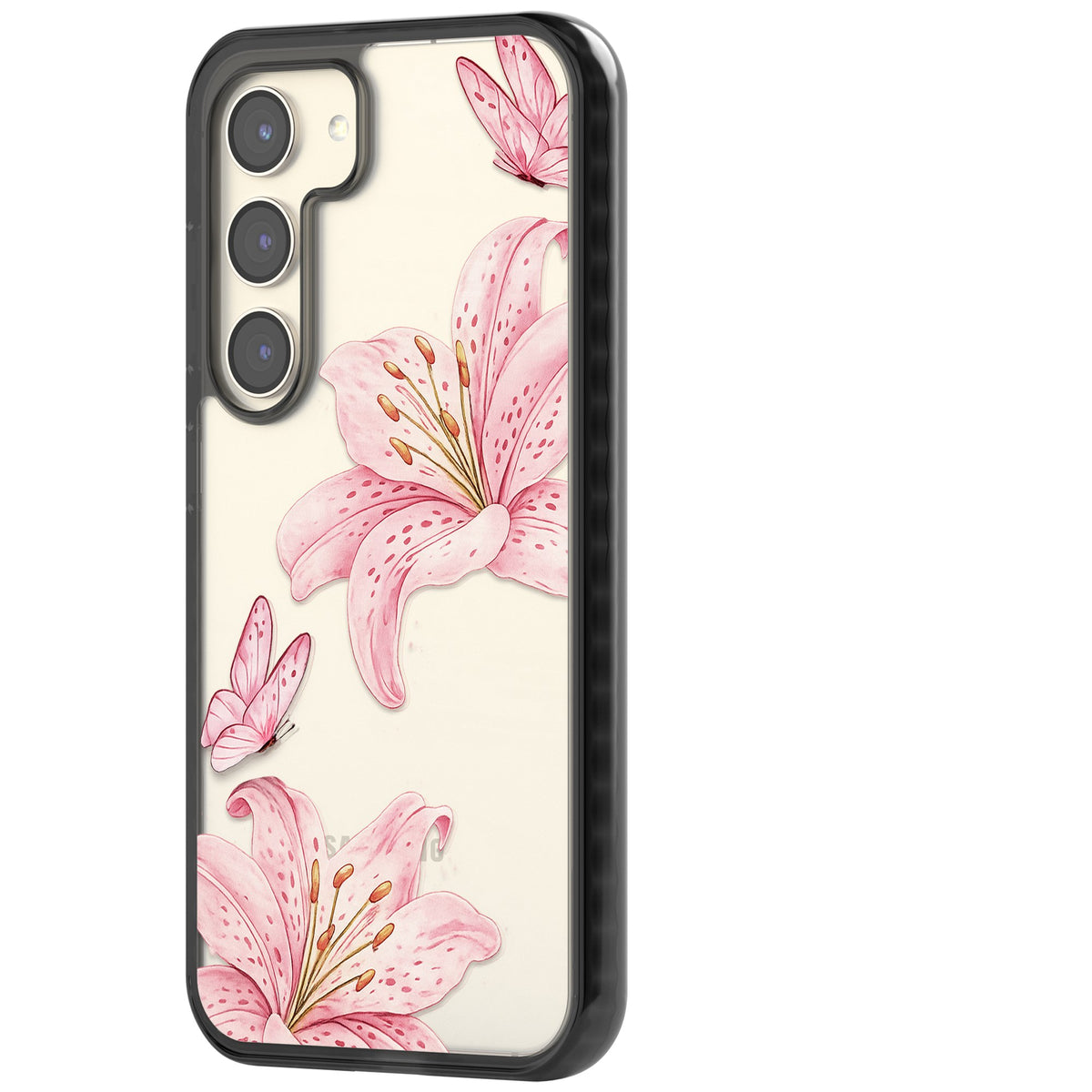 Lily Whisper Samsung S22 / Samsung S22 Plus / Samsung S23 / Samsung S23 Plus / Samsung S24 / Samsung S24 Plus Impact Black Phone Case side