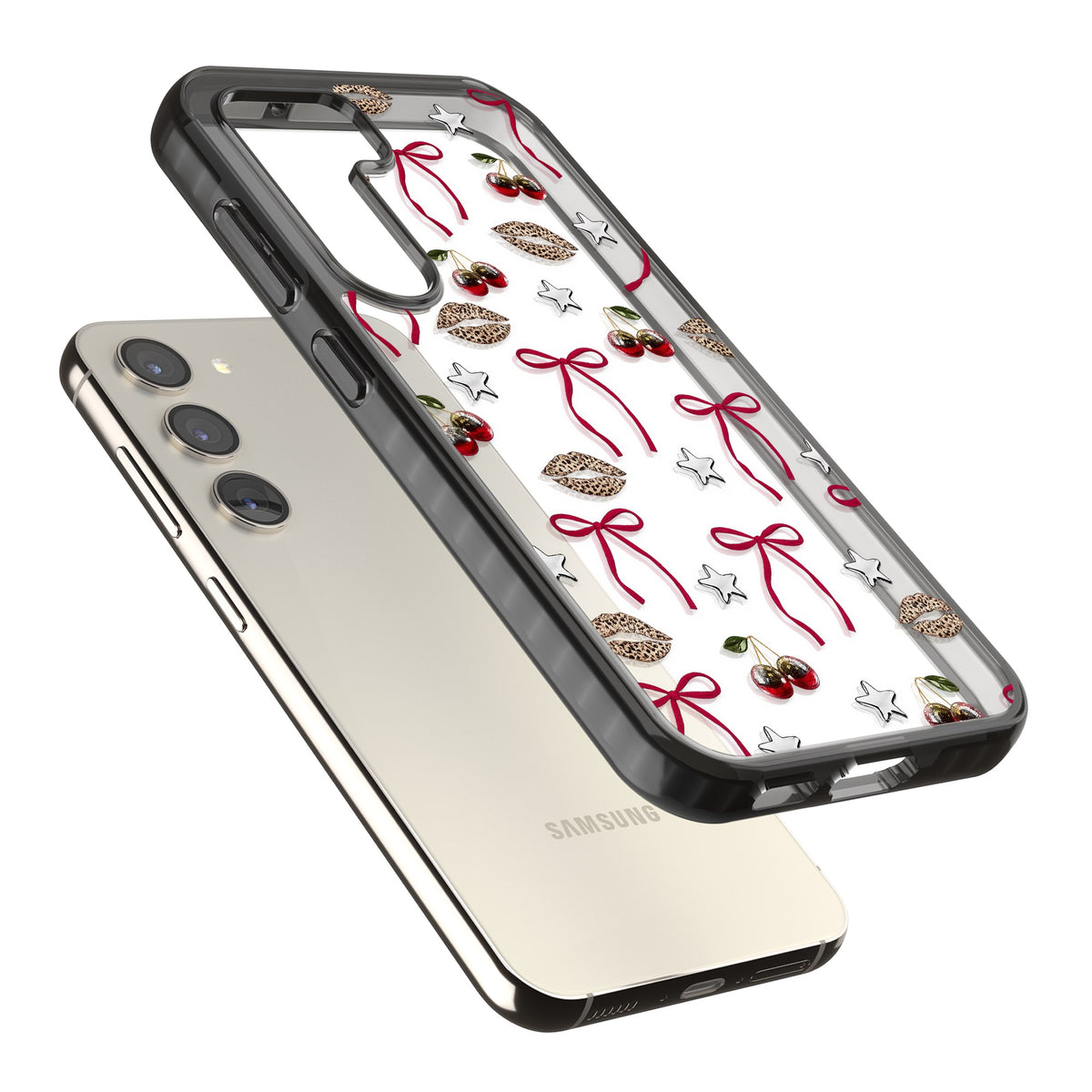 Starlet Samsung S22 / Samsung S22 Plus / Samsung S23 / Samsung S23 Plus / Samsung S24 / Samsung S24 Plus Impact Black Phone Case angled