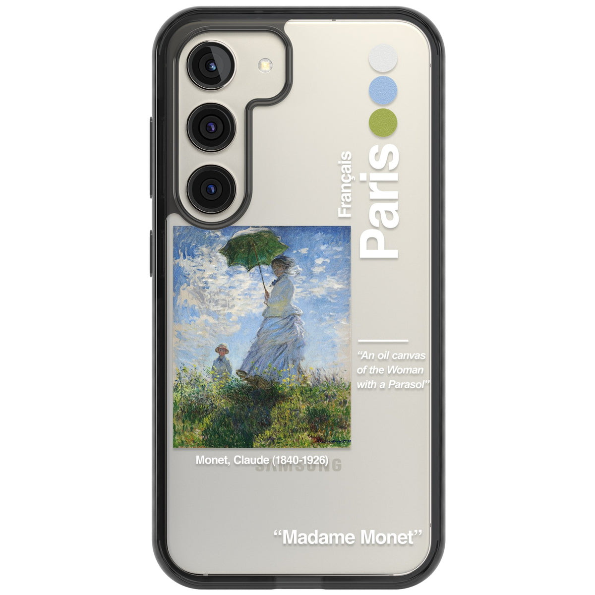 Madame Monet And Her Son Samsung S22 / Samsung S22 Plus / Samsung S23 / Samsung S23 Plus / Samsung S24 / Samsung S24 Plus Impact Black Phone Case front