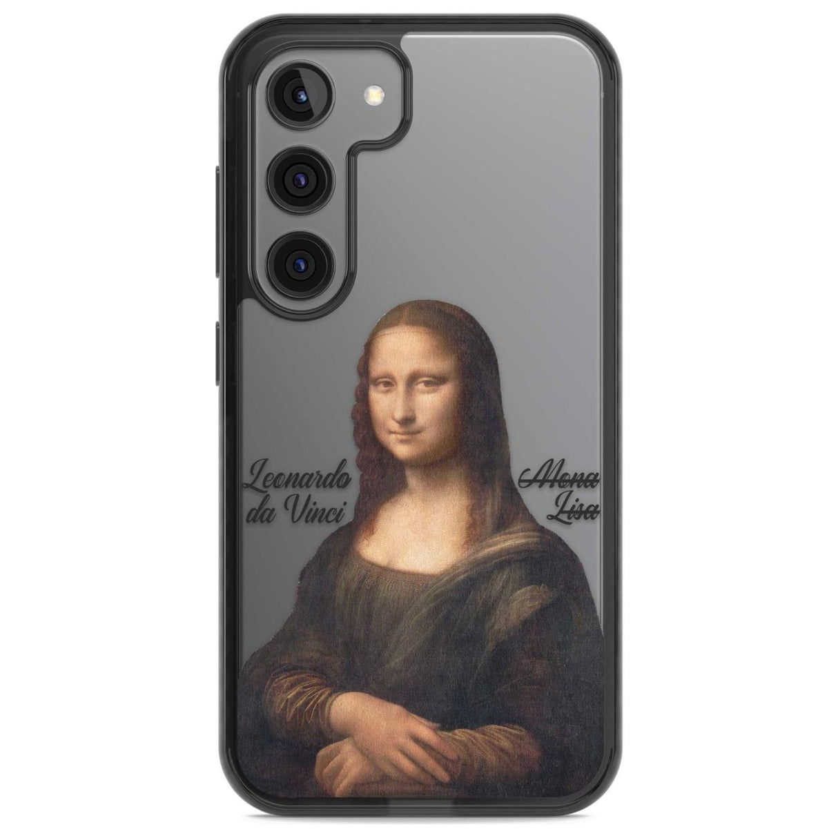 Mona Lisa Cutout Phone Case Samsung S22 / Black Impact Case,Samsung S23 / Black Impact Case Blanc Space