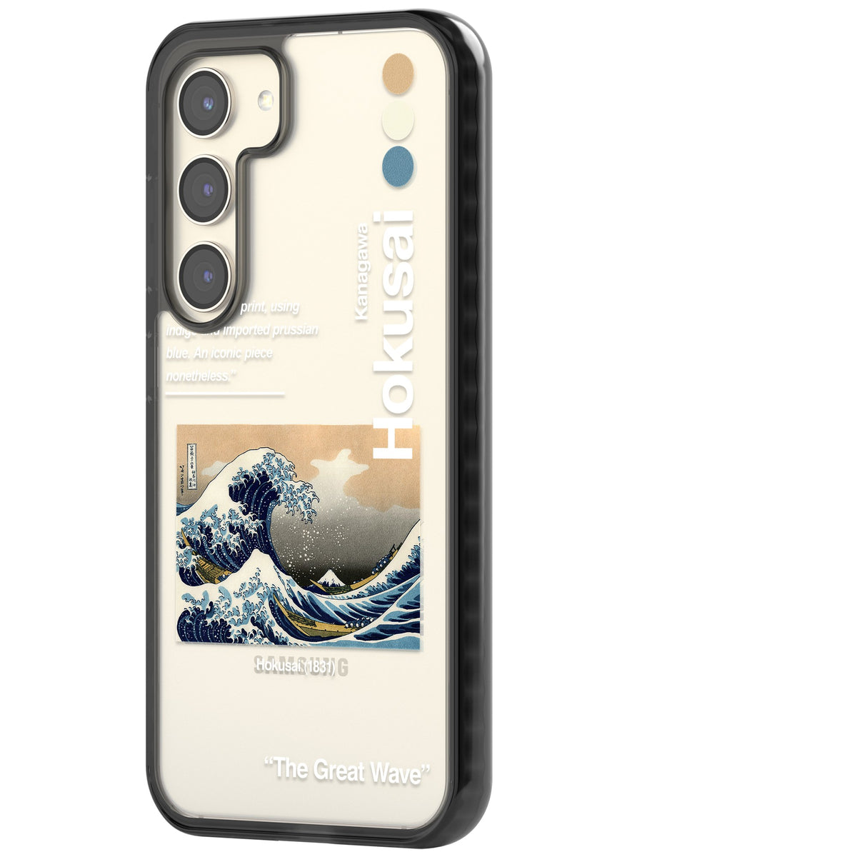 The Great Wave Samsung S22 / Samsung S22 Plus / Samsung S23 / Samsung S23 Plus / Samsung S24 / Samsung S24 Plus Impact Black Phone Case side