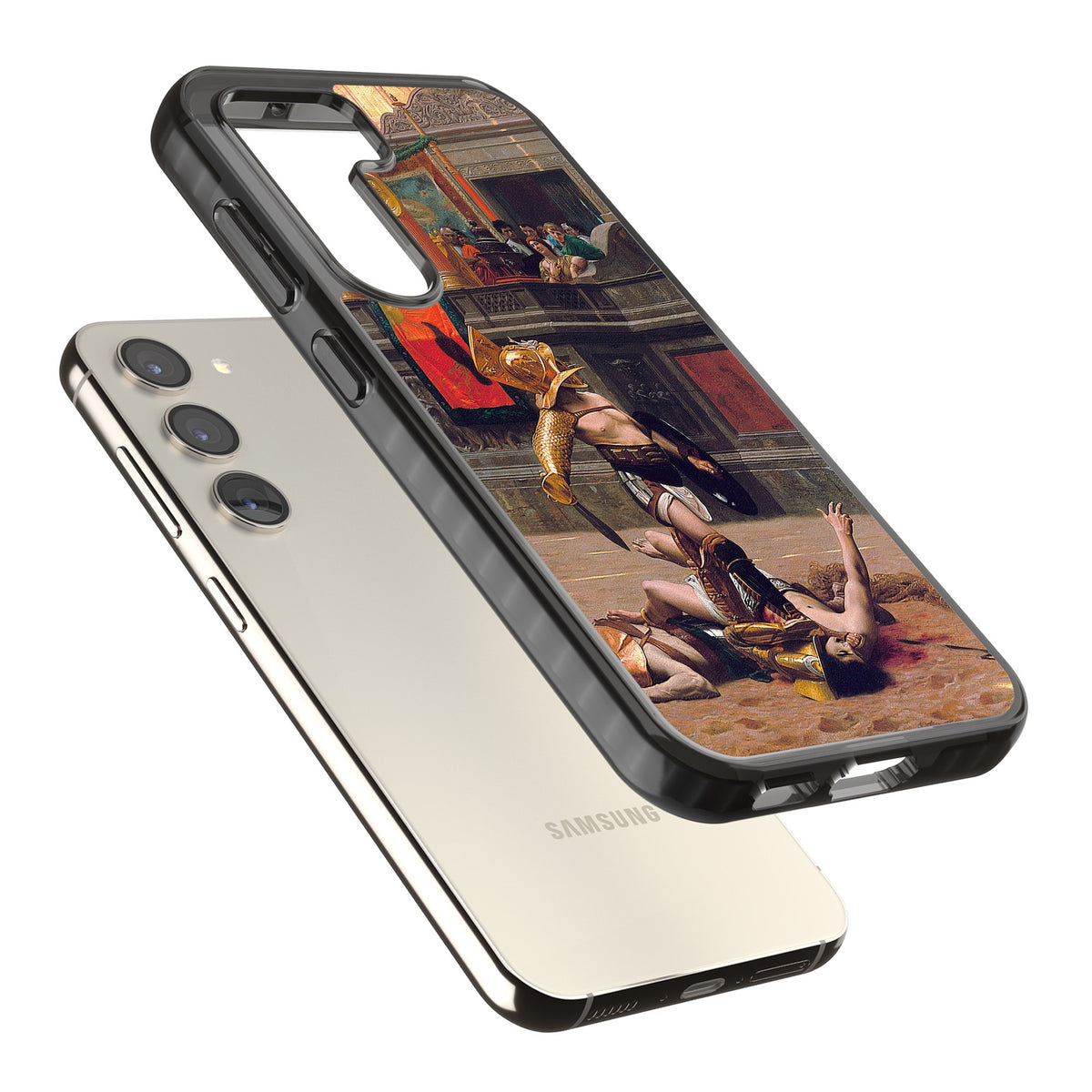 Pollice Verso Samsung S22 / Samsung S22 Plus / Samsung S23 / Samsung S23 Plus / Samsung S24 / Samsung S24 Plus Impact Black Phone Case angled