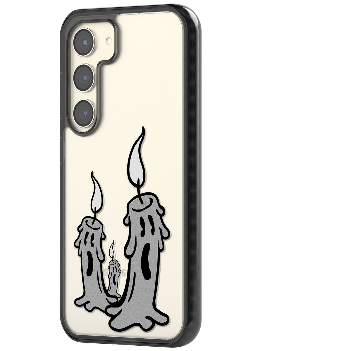 Candle Lit Samsung S22 / Samsung S22 Plus / Samsung S23 / Samsung S23 Plus / Samsung S24 / Samsung S24 Plus Impact Black Phone Case side
