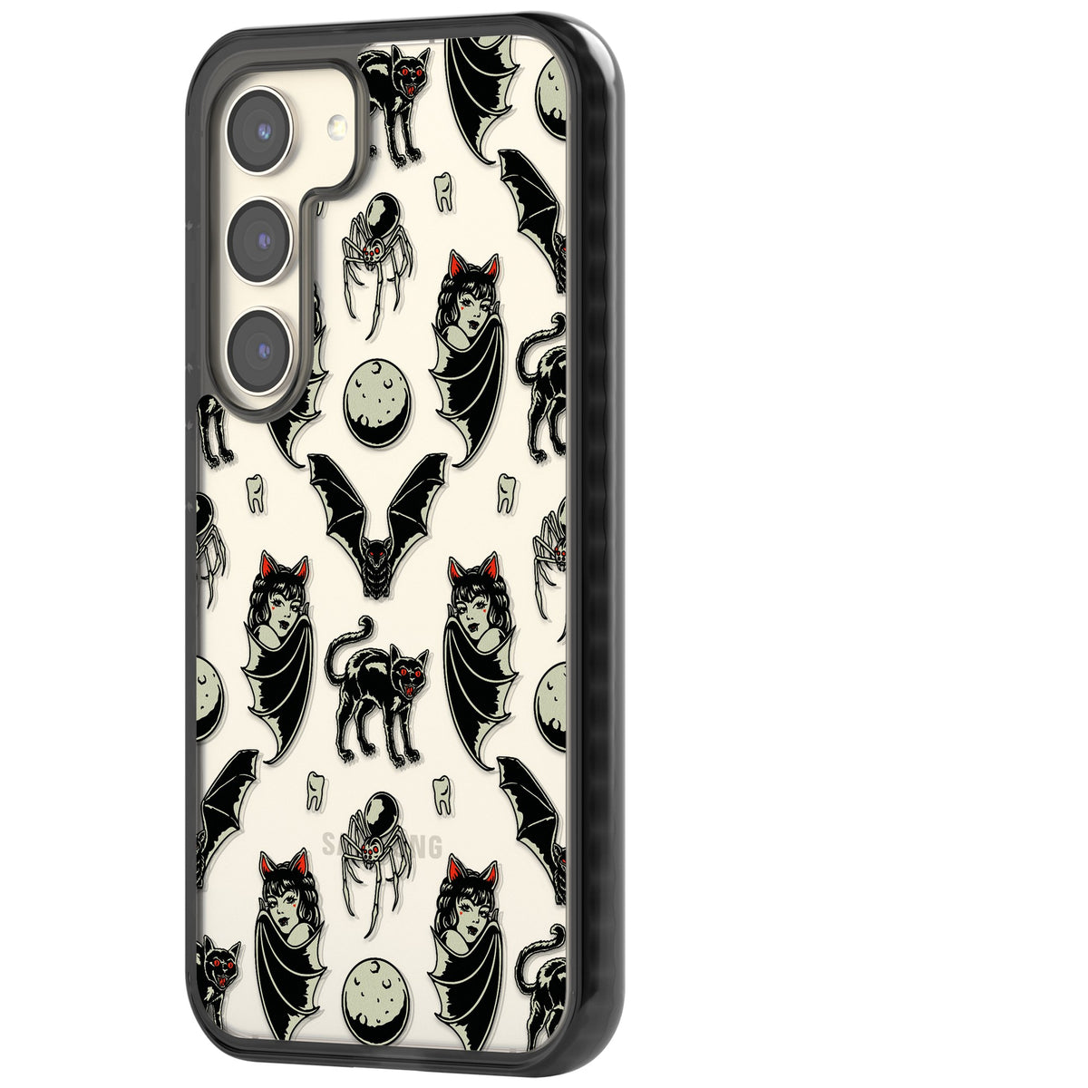 Vampy Goth Samsung S22 / Samsung S22 Plus / Samsung S23 / Samsung S23 Plus / Samsung S24 / Samsung S24 Plus Impact Black Phone Case side