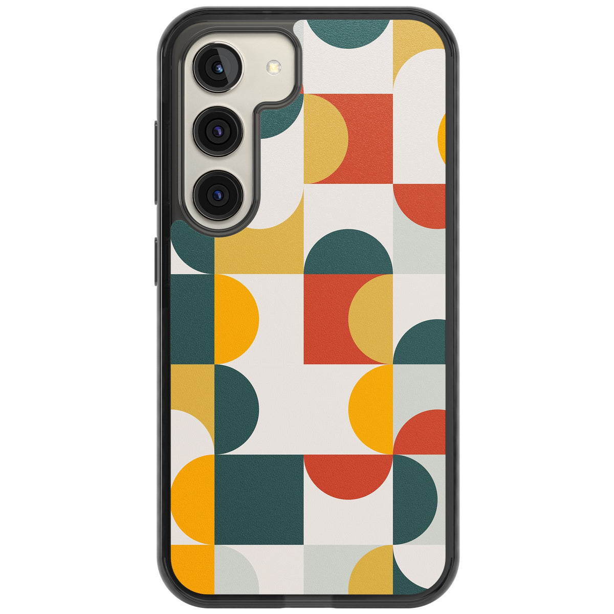 Retro Color Blocks Samsung S22 / Samsung S22 Plus / Samsung S23 / Samsung S23 Plus / Samsung S24 / Samsung S24 Plus Impact Black Phone Case front