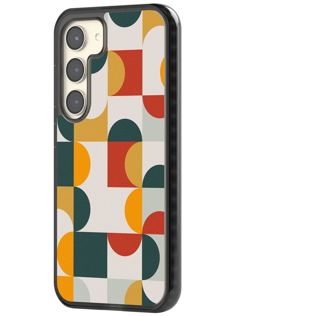 Retro Color Blocks Samsung S22 / Samsung S22 Plus / Samsung S23 / Samsung S23 Plus / Samsung S24 / Samsung S24 Plus Impact Black Phone Case side