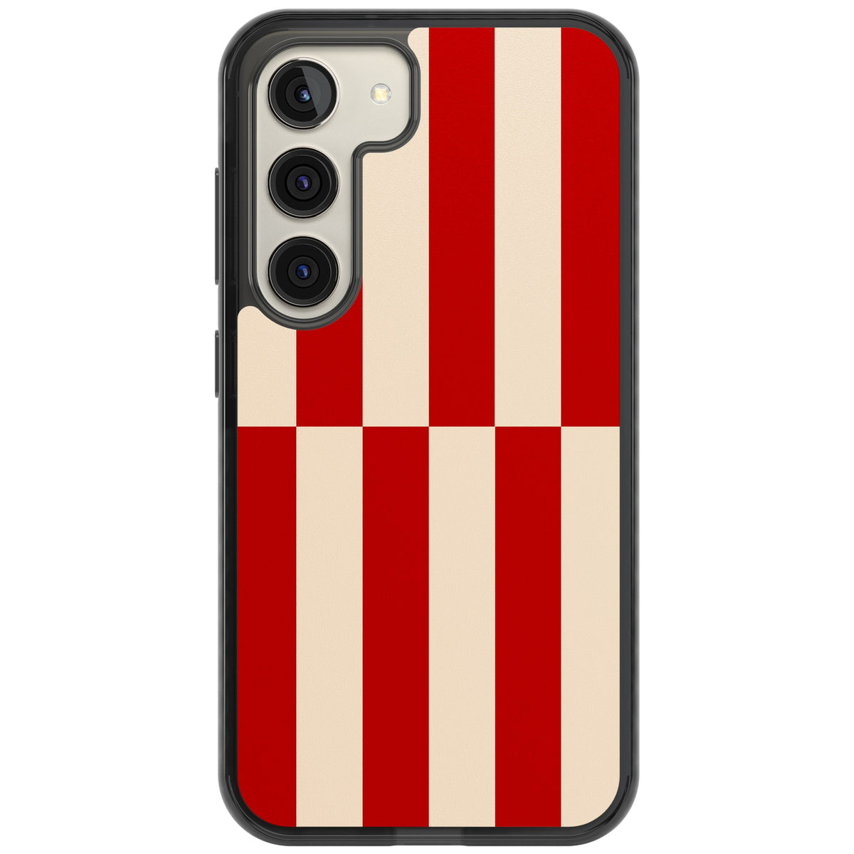 Rouge Stripes Samsung S22 / Samsung S22 Plus / Samsung S23 / Samsung S23 Plus / Samsung S24 / Samsung S24 Plus Impact Black Phone Case front
