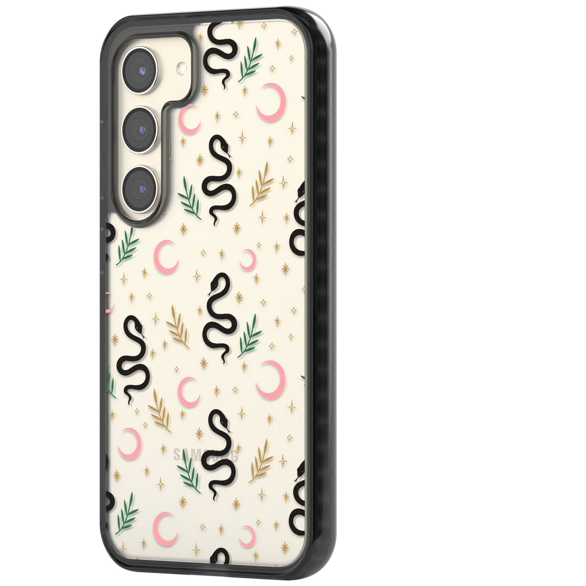 Snakes & Moons Samsung S22 / Samsung S22 Plus / Samsung S23 / Samsung S23 Plus / Samsung S24 / Samsung S24 Plus Impact Black Phone Case side
