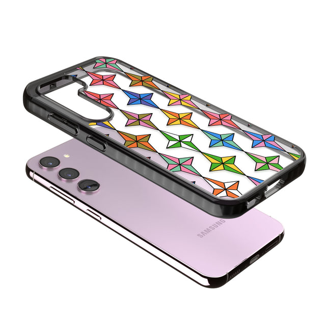 Multi Colour Stars Pattern Impact Phone Case for Samsung Galaxy S24, Samsung Galaxy S23, Samsung Galaxy S22