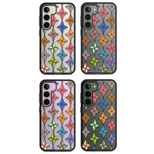 Multi Colour Stars Pattern Impact Phone Case for Samsung Galaxy S24, Samsung Galaxy S23, Samsung Galaxy S22