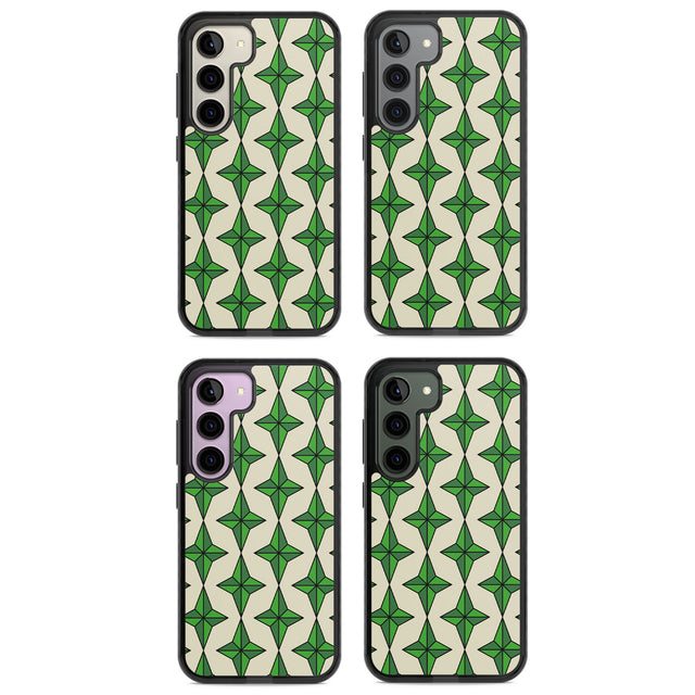 Emerald Stars Pattern Impact Phone Case for Samsung Galaxy S24, Samsung Galaxy S23, Samsung Galaxy S22