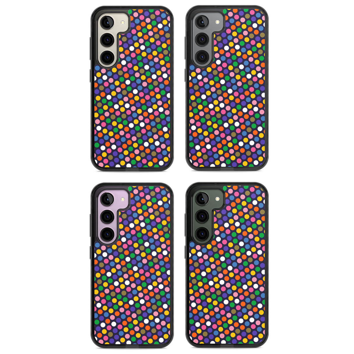 Multicolour Polka-dot Fiesta (Purple) Impact Phone Case for Samsung Galaxy S24, Samsung Galaxy S23, Samsung Galaxy S22