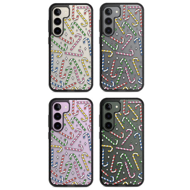Colourful Stars & Candy Canes Impact Phone Case for Samsung Galaxy S24, Samsung Galaxy S23, Samsung Galaxy S22