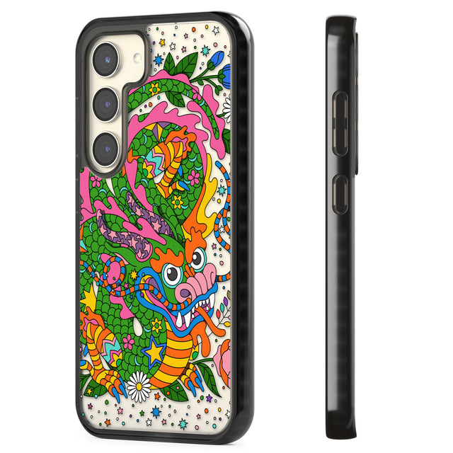 Psychedelic Jungle Dragon Impact Phone Case for Samsung Galaxy S24, Samsung Galaxy S23, Samsung Galaxy S22