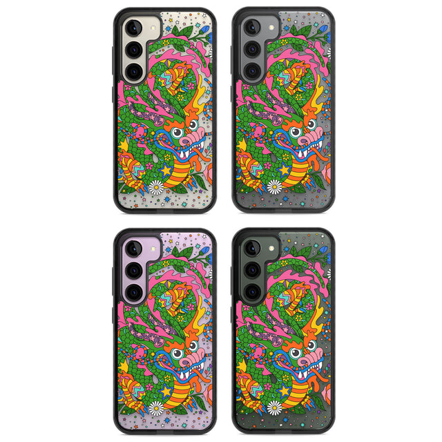 Psychedelic Jungle Dragon Impact Phone Case for Samsung Galaxy S24, Samsung Galaxy S23, Samsung Galaxy S22