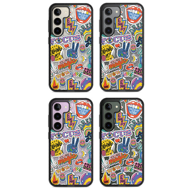 Magic Sticker Collage Impact Phone Case for Samsung Galaxy S24, Samsung Galaxy S23, Samsung Galaxy S22