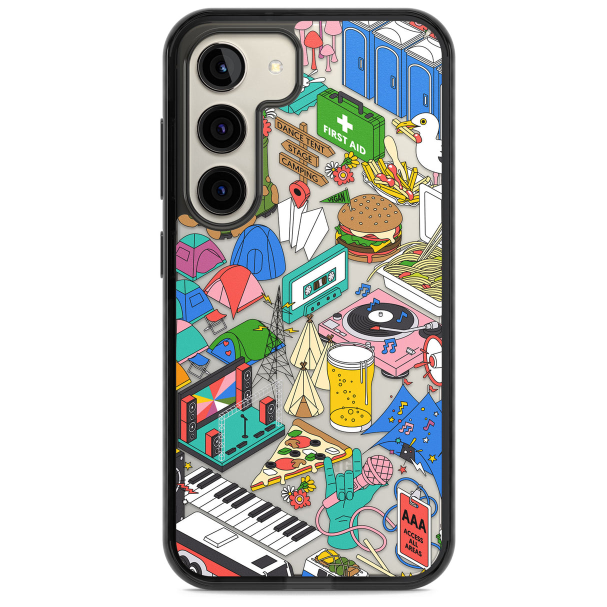 Festival Frenzy Impact Phone Case for Samsung Galaxy S24, Samsung Galaxy S23, Samsung Galaxy S22
