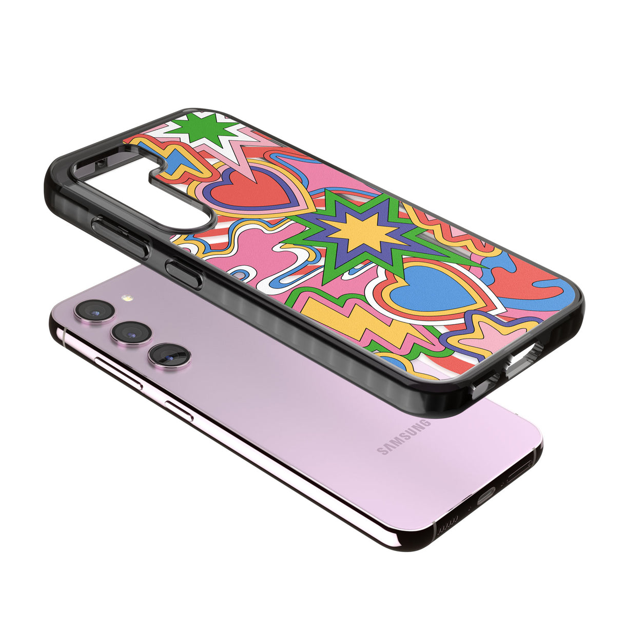 Psychedelic Pop Art Explosion Impact Phone Case for Samsung Galaxy S24, Samsung Galaxy S23, Samsung Galaxy S22