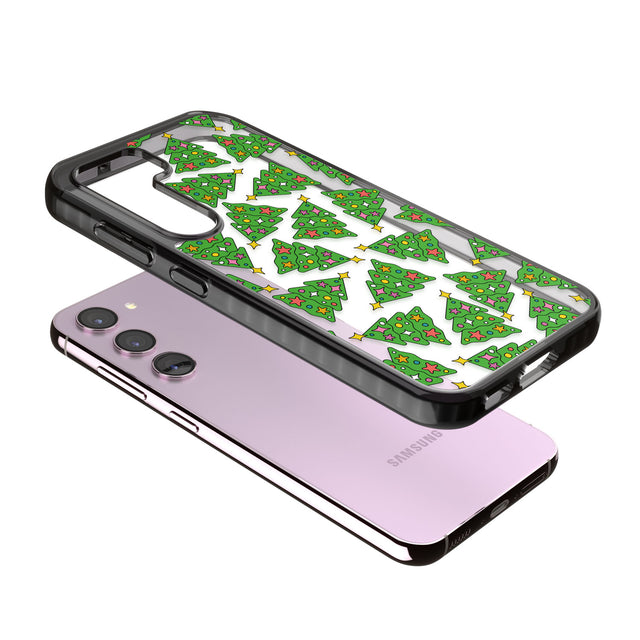 Christmas Tree Pattern Impact Phone Case for Samsung Galaxy S24, Samsung Galaxy S23, Samsung Galaxy S22