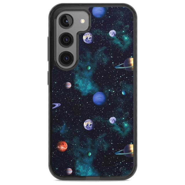 Deep Space Phone Case Samsung S22 / Black Impact Case,Samsung S23 / Black Impact Case Blanc Space