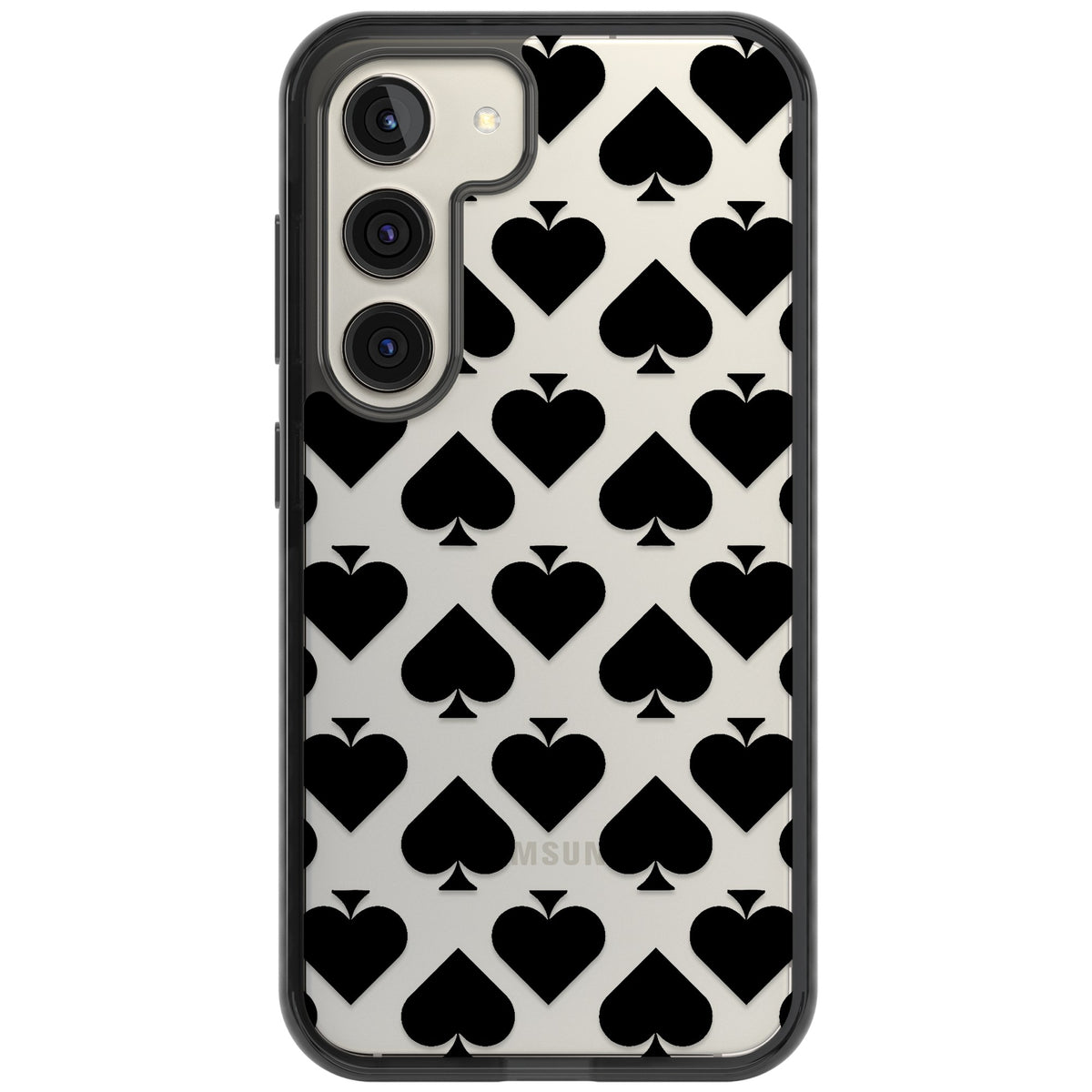 Black Spades Samsung S22 / Samsung S22 Plus / Samsung S23 / Samsung S23 Plus / Samsung S24 / Samsung S24 Plus Impact Black Phone Case front