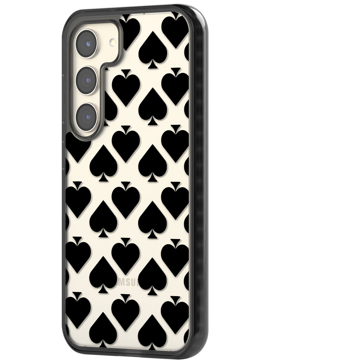Black Spades Samsung S22 / Samsung S22 Plus / Samsung S23 / Samsung S23 Plus / Samsung S24 / Samsung S24 Plus Impact Black Phone Case side