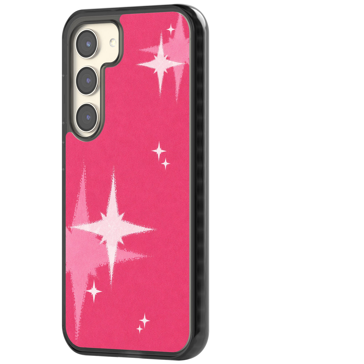 Pink Sparkle Samsung S22 / Samsung S22 Plus / Samsung S23 / Samsung S23 Plus / Samsung S24 / Samsung S24 Plus Impact Black Phone Case side