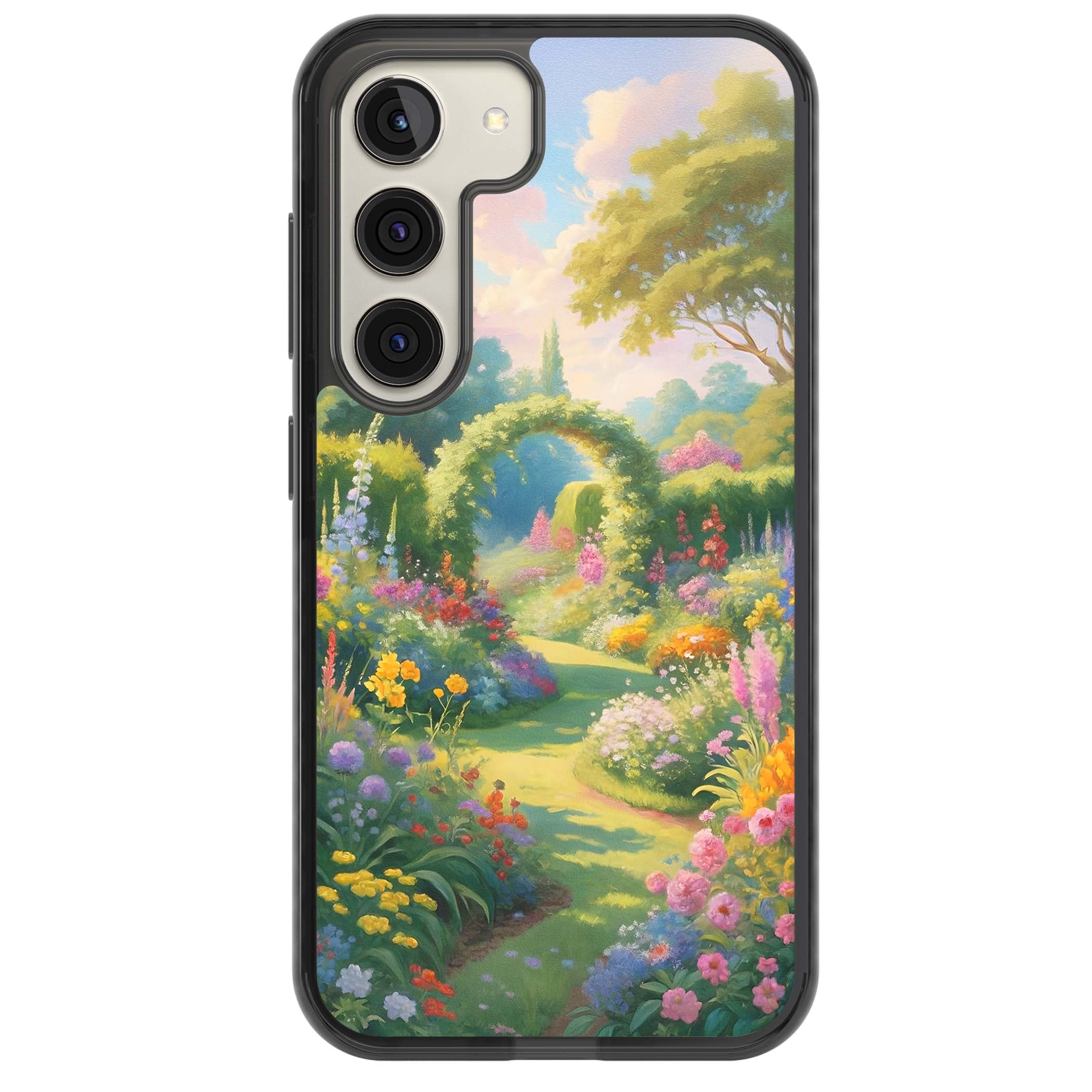 The Painter's Garden floral iPhone case | Black Impact case for Samsung Galaxy S24, Samsung Galaxy S23, Samsung Galaxy S22