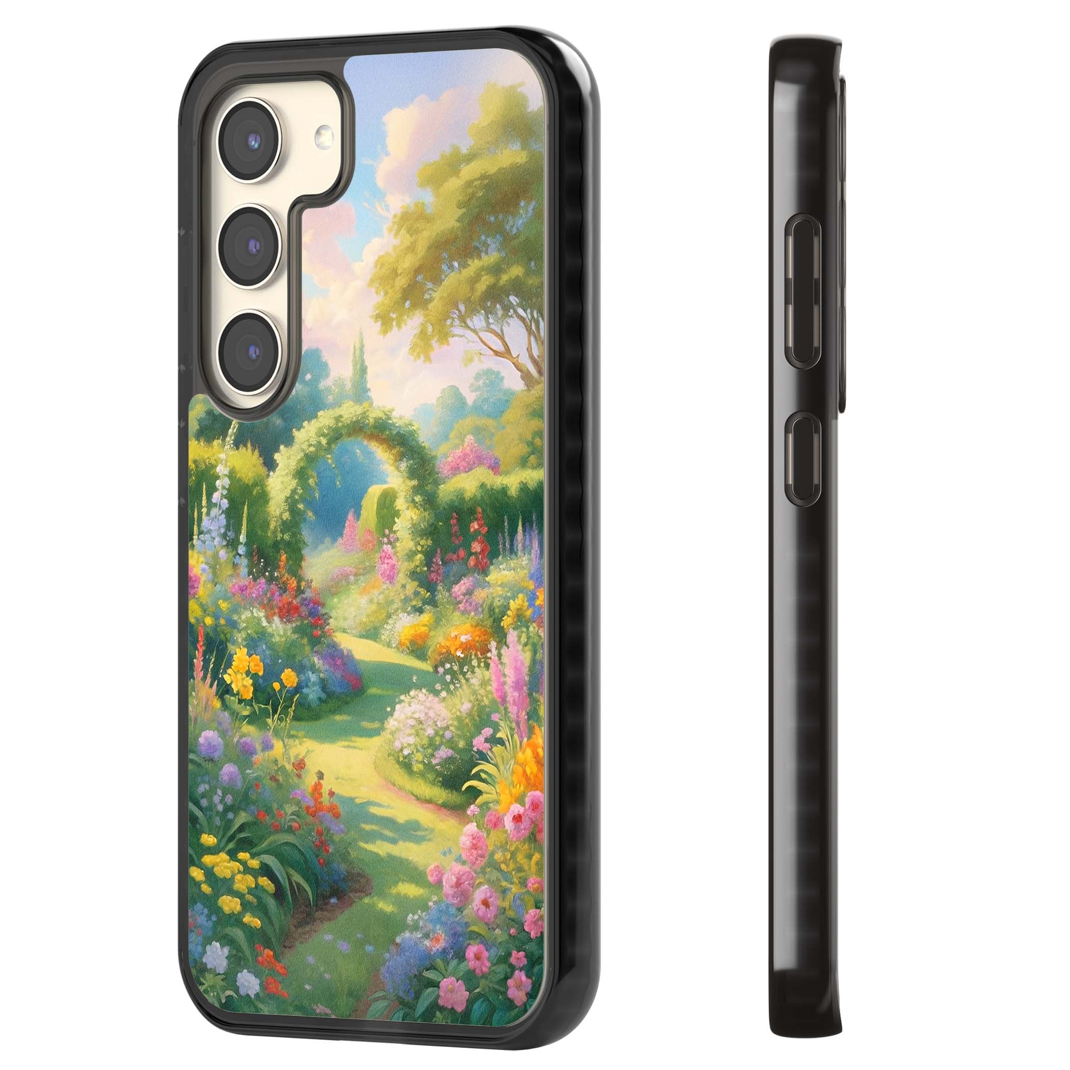 The Painter's Garden floral iPhone case | Black Impact case for Samsung Galaxy S24, Samsung Galaxy S23, Samsung Galaxy S22