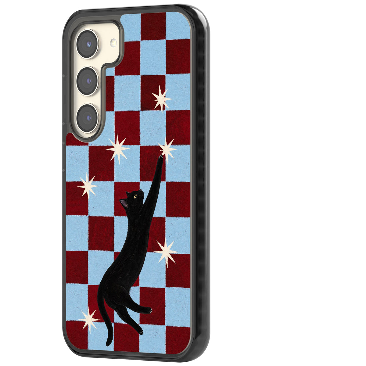 Starlit Kitty Samsung S22 / Samsung S22 Plus / Samsung S23 / Samsung S23 Plus / Samsung S24 / Samsung S24 Plus Impact Black Phone Case side