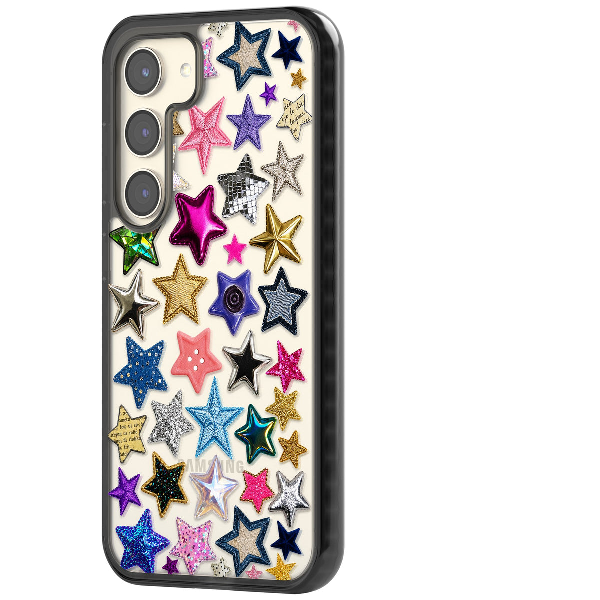 Crafty Star Mix Samsung S22 / Samsung S22 Plus / Samsung S23 / Samsung S23 Plus / Samsung S24 / Samsung S24 Plus Impact Black Phone Case side