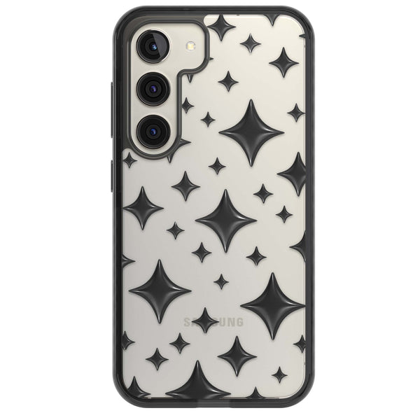 Black Puff Sparkle Pattern