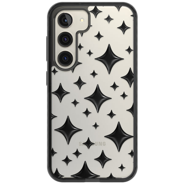 Black Puff Sparkle Pattern