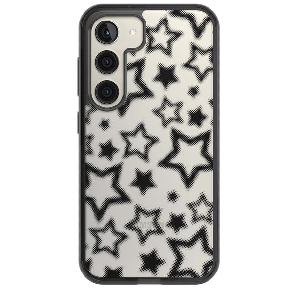 Black Halftone Stars (Clear)