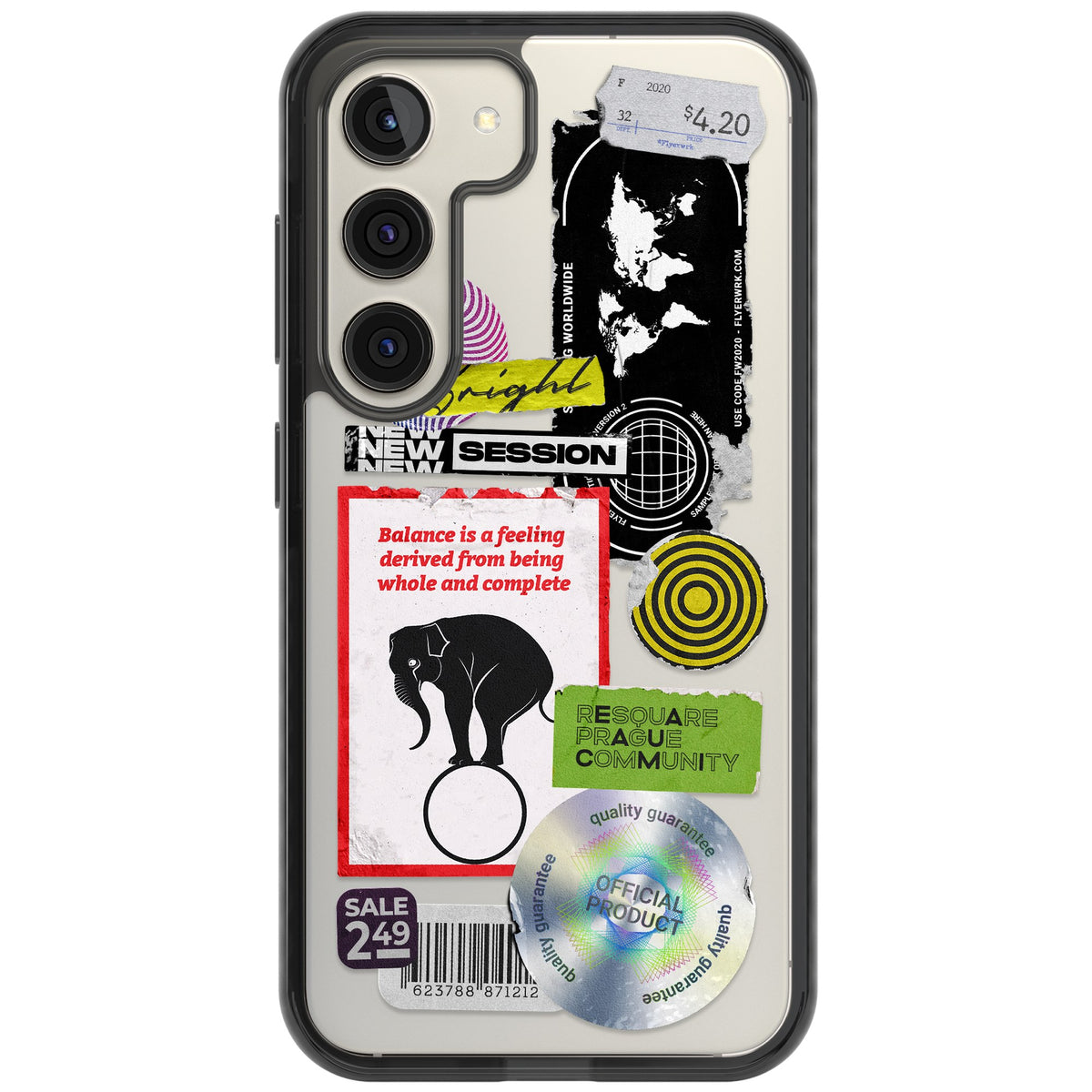 Analog Stickers Samsung S22 / Samsung S22 Plus / Samsung S23 / Samsung S23 Plus / Samsung S24 / Samsung S24 Plus Impact Black Phone Case front