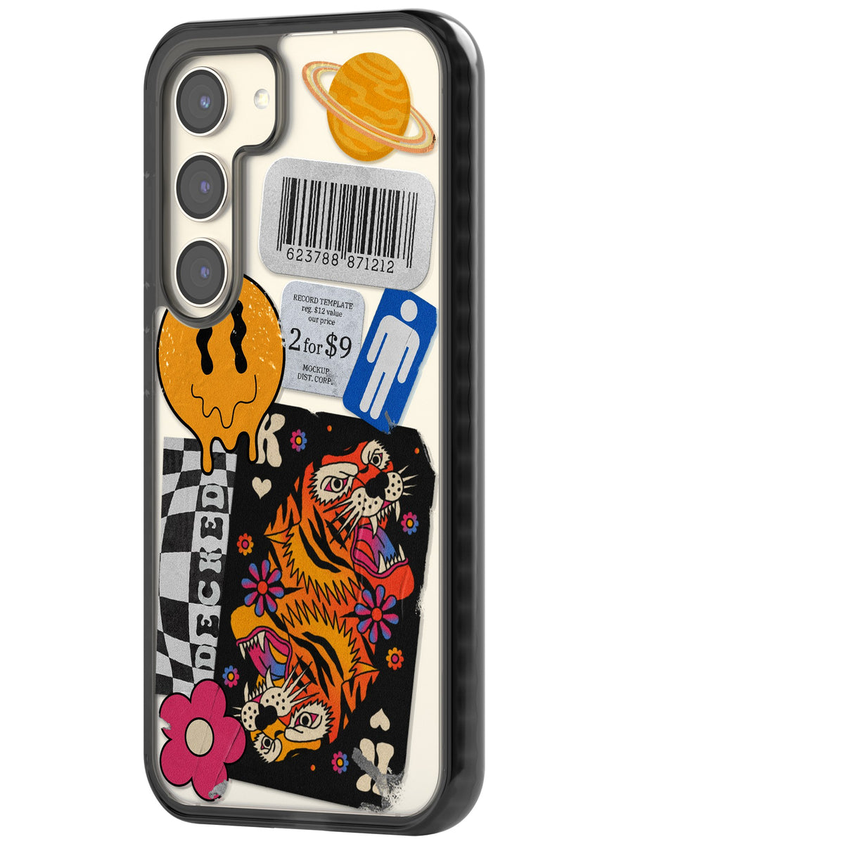 Electric Vibes Samsung S22 / Samsung S22 Plus / Samsung S23 / Samsung S23 Plus / Samsung S24 / Samsung S24 Plus Impact Black Phone Case side