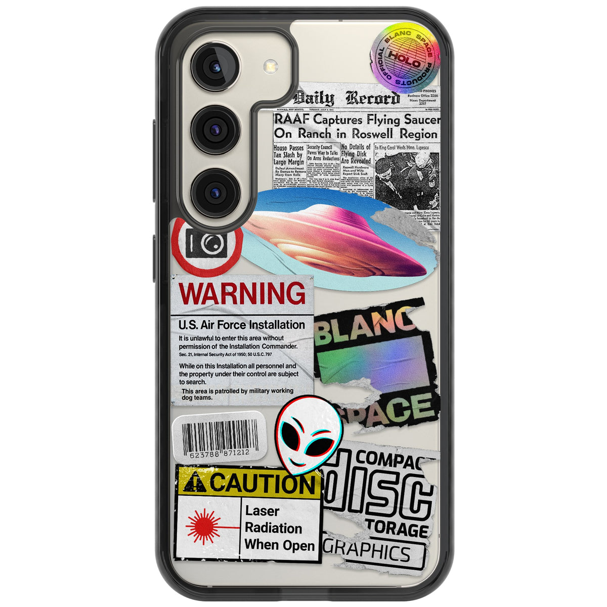 Cosmic Encounters Samsung S22 / Samsung S22 Plus / Samsung S23 / Samsung S23 Plus / Samsung S24 / Samsung S24 Plus Impact Black Phone Case front