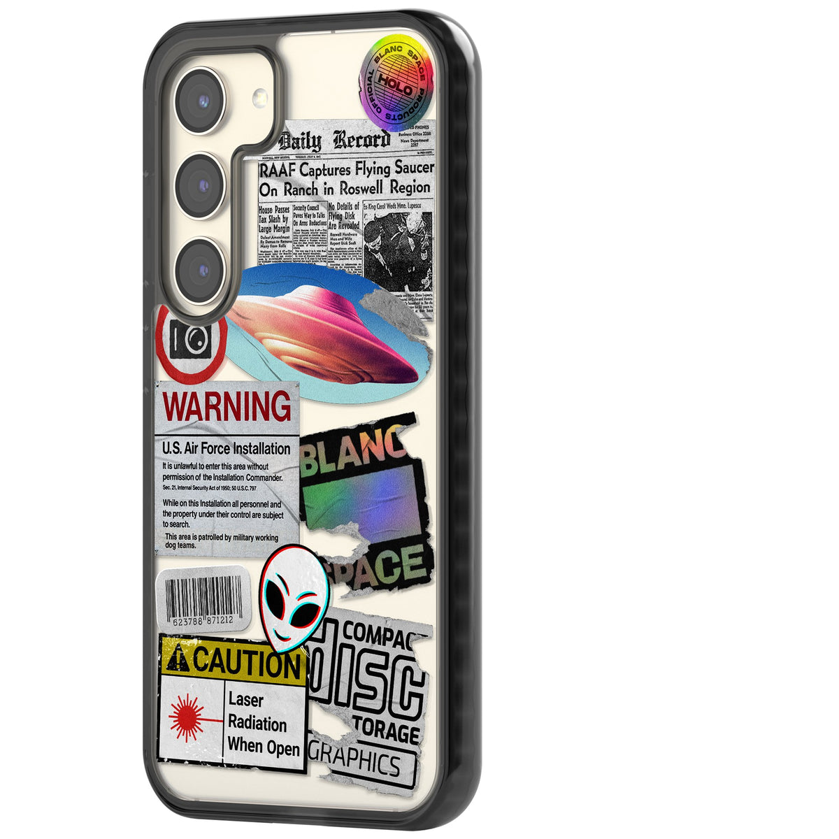 Cosmic Encounters Samsung S22 / Samsung S22 Plus / Samsung S23 / Samsung S23 Plus / Samsung S24 / Samsung S24 Plus Impact Black Phone Case side