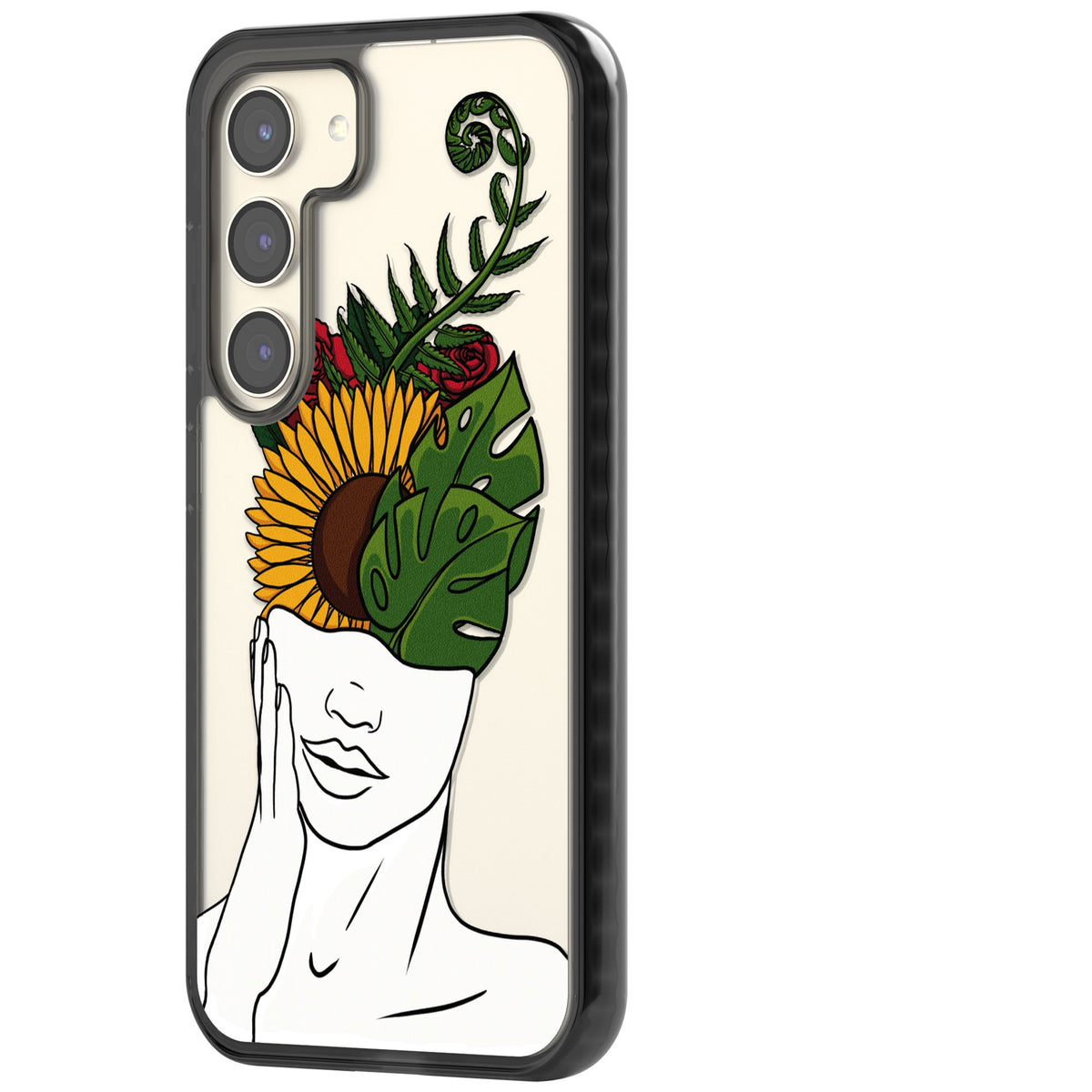 Let The Mind Flourish Samsung S22 / Samsung S22 Plus / Samsung S23 / Samsung S23 Plus / Samsung S24 / Samsung S24 Plus Impact Black Phone Case side
