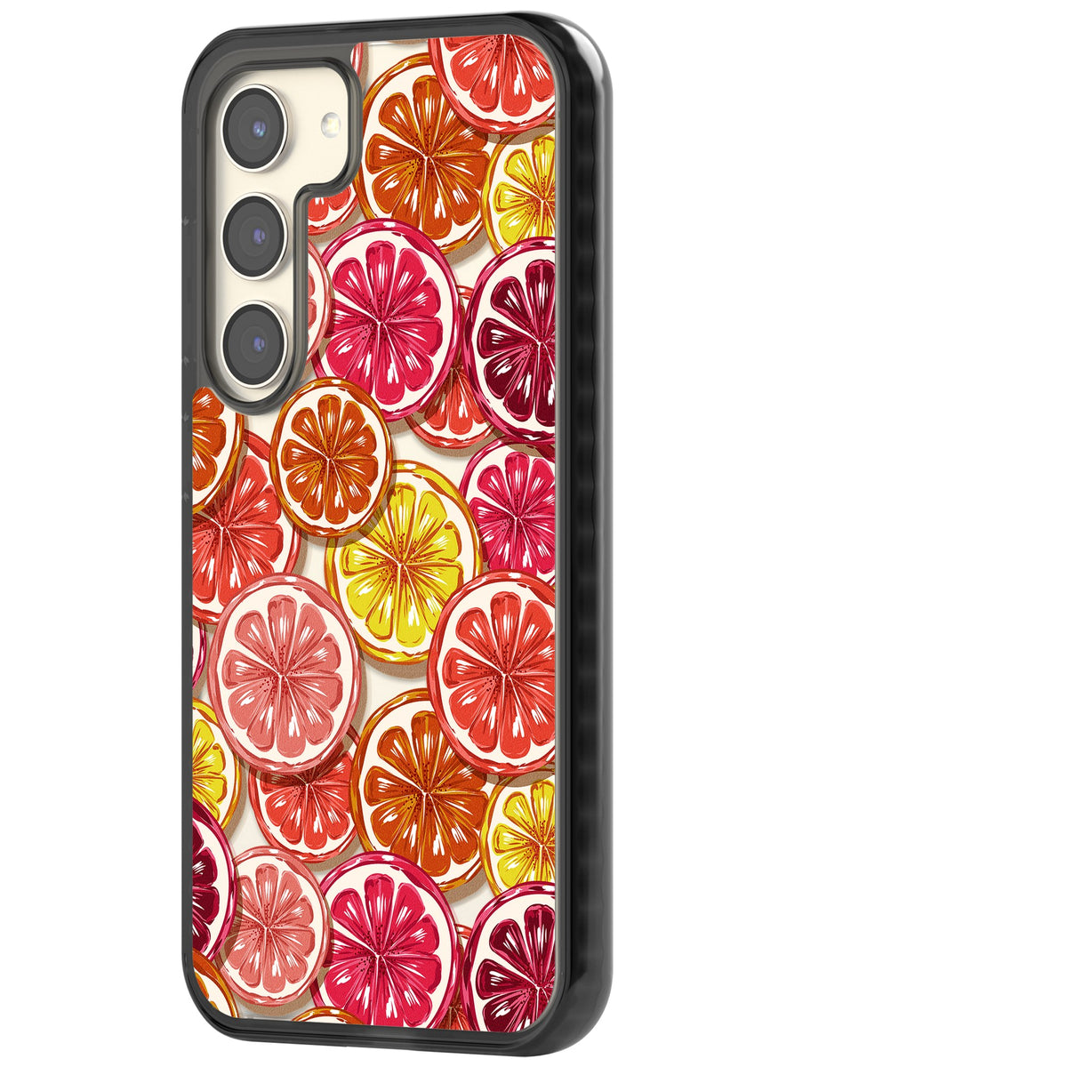 Citrus Fiesta Samsung S22 / Samsung S22 Plus / Samsung S23 / Samsung S23 Plus / Samsung S24 / Samsung S24 Plus Impact Black Phone Case side