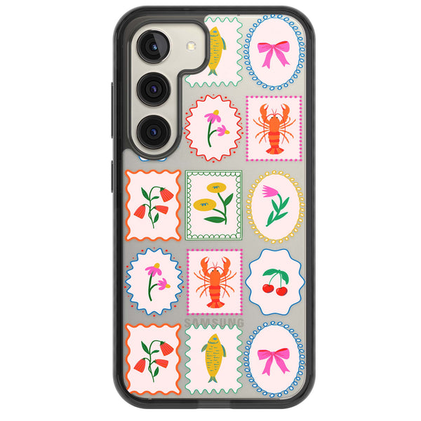 Floral Seafood Stamps