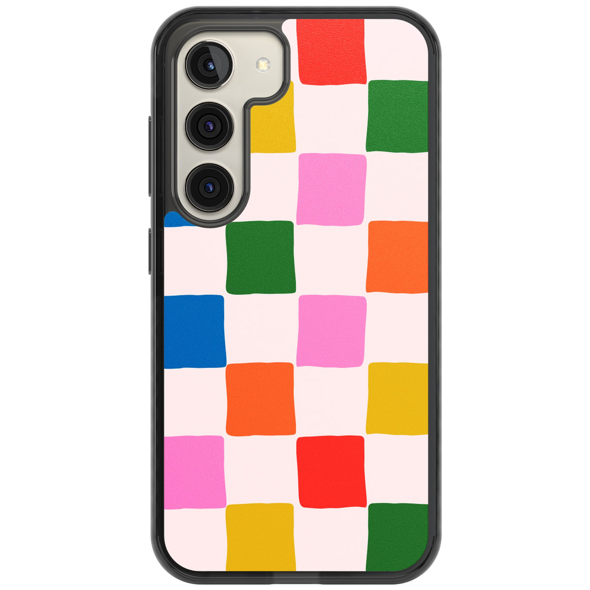 Colour Checked Samsung S22 / Samsung S22 Plus / Samsung S23 / Samsung S23 Plus / Samsung S24 / Samsung S24 Plus Impact Black Phone Case front
