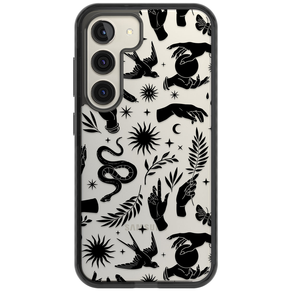 Mystic Magic (Black) Samsung S22 / Samsung S22 Plus / Samsung S23 / Samsung S23 Plus / Samsung S24 / Samsung S24 Plus Impact Black Phone Case front