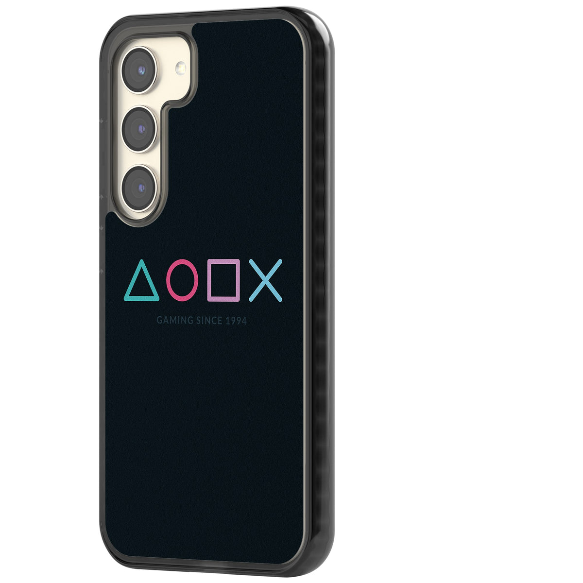 Gaming Since 1994 Samsung S22 / Samsung S22 Plus / Samsung S23 / Samsung S23 Plus / Samsung S24 / Samsung S24 Plus Impact Black Phone Case side