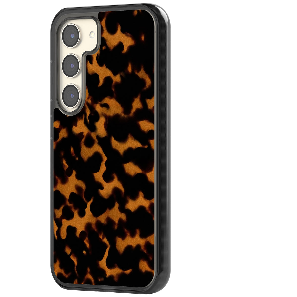 Amber Tortoise Samsung S22 / Samsung S22 Plus / Samsung S23 / Samsung S23 Plus / Samsung S24 / Samsung S24 Plus Impact Black Phone Case side