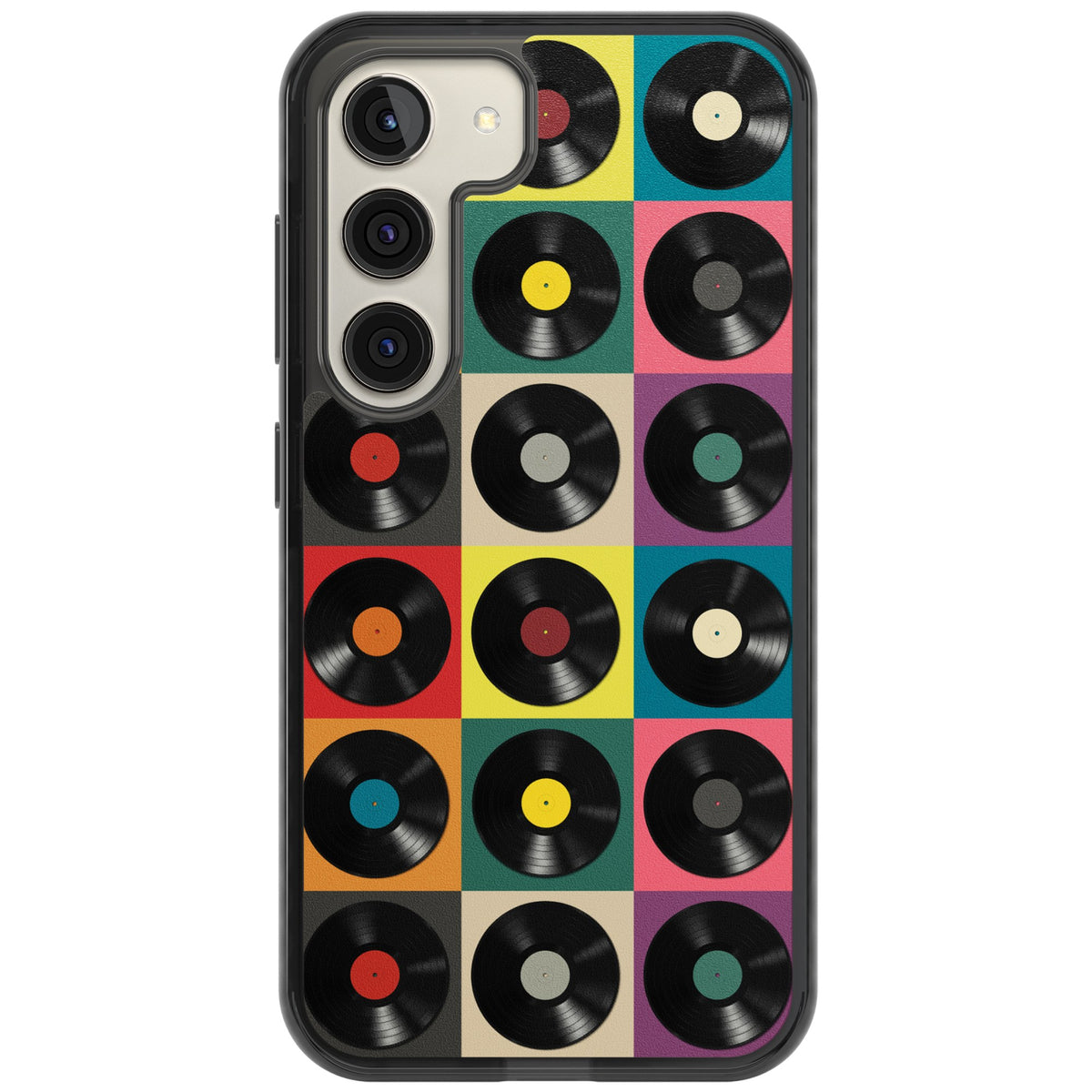 Vinyl Records Samsung S22 / Samsung S22 Plus / Samsung S23 / Samsung S23 Plus / Samsung S24 / Samsung S24 Plus Impact Black Phone Case front
