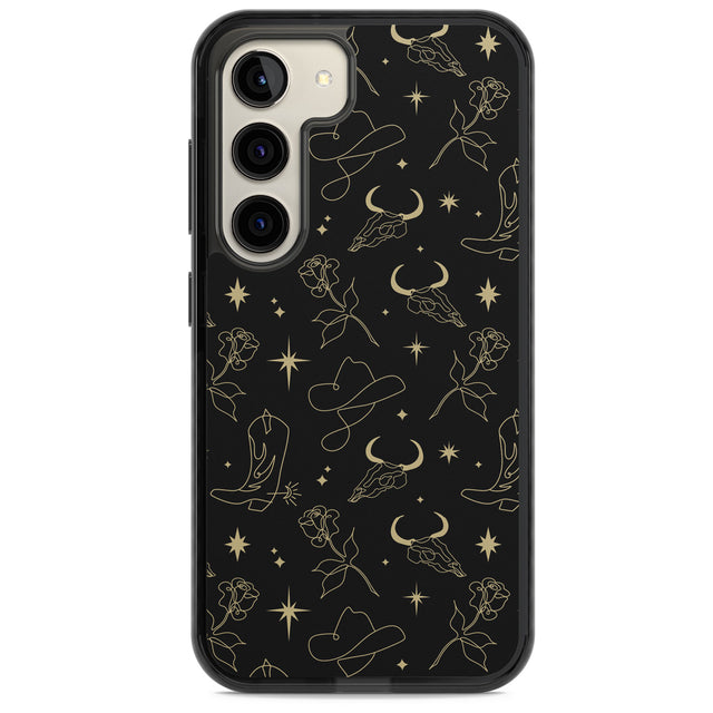 Celestial West Pattern Impact Phone Case for Samsung Galaxy S24, Samsung Galaxy S23, Samsung Galaxy S22